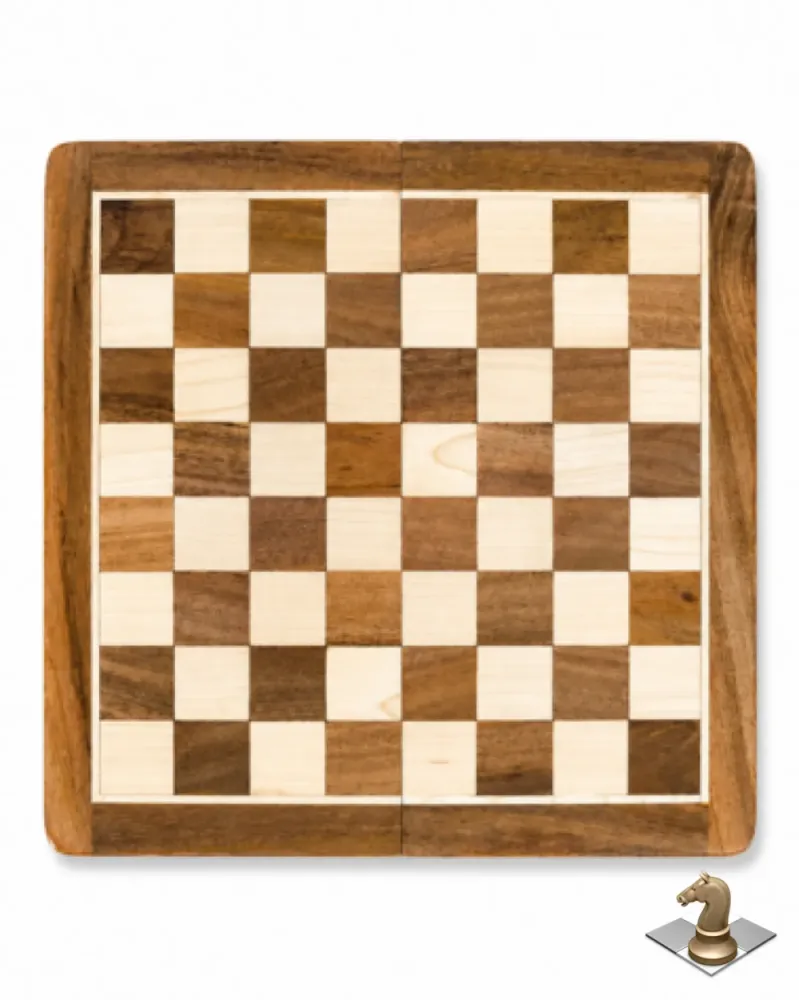 Premium 12 Inch Maple Wood Chess Board – Classic Folding Wooden Chess Game