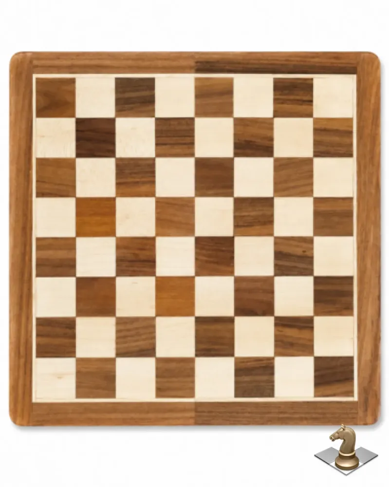 Natural Maple Wood Chess Board 18 Inch – Durable Folding Chess Board