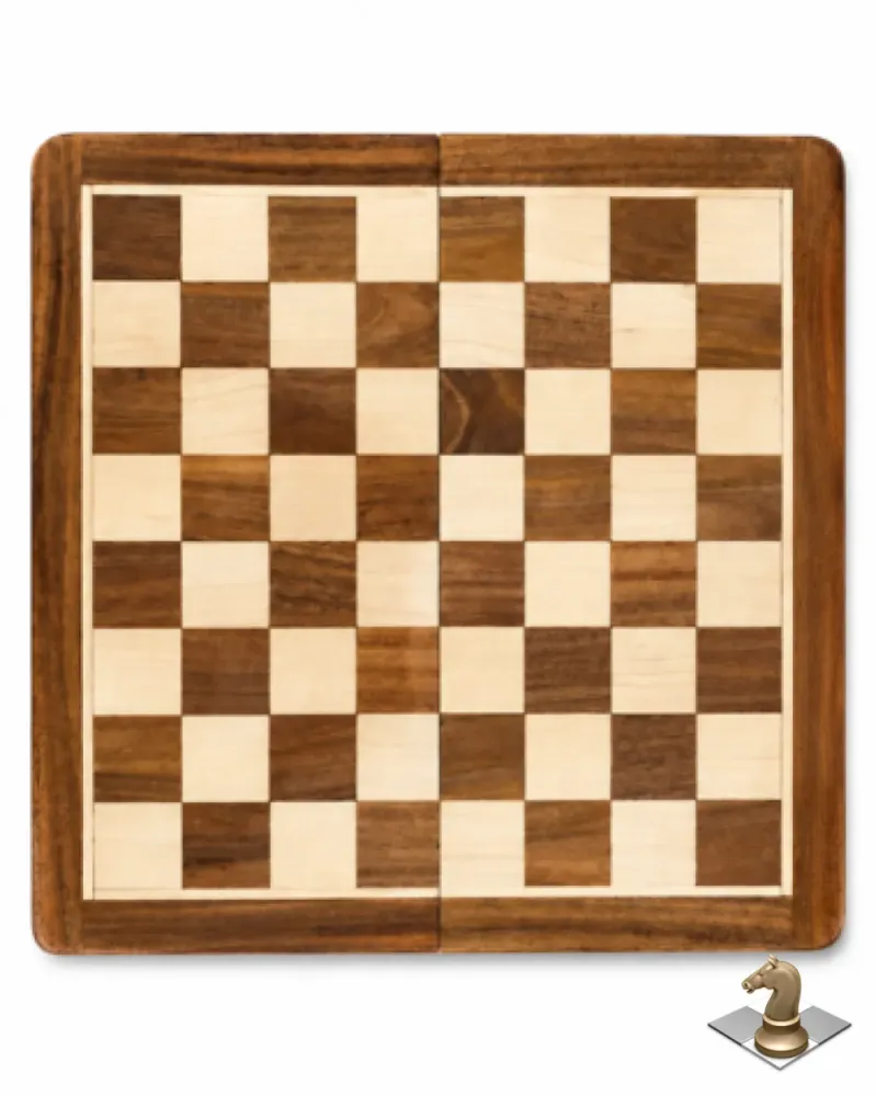 Acacia Wooden Chess Board  10Inch – Compact Travel Chessboard with Elegant Wood Grain Finish