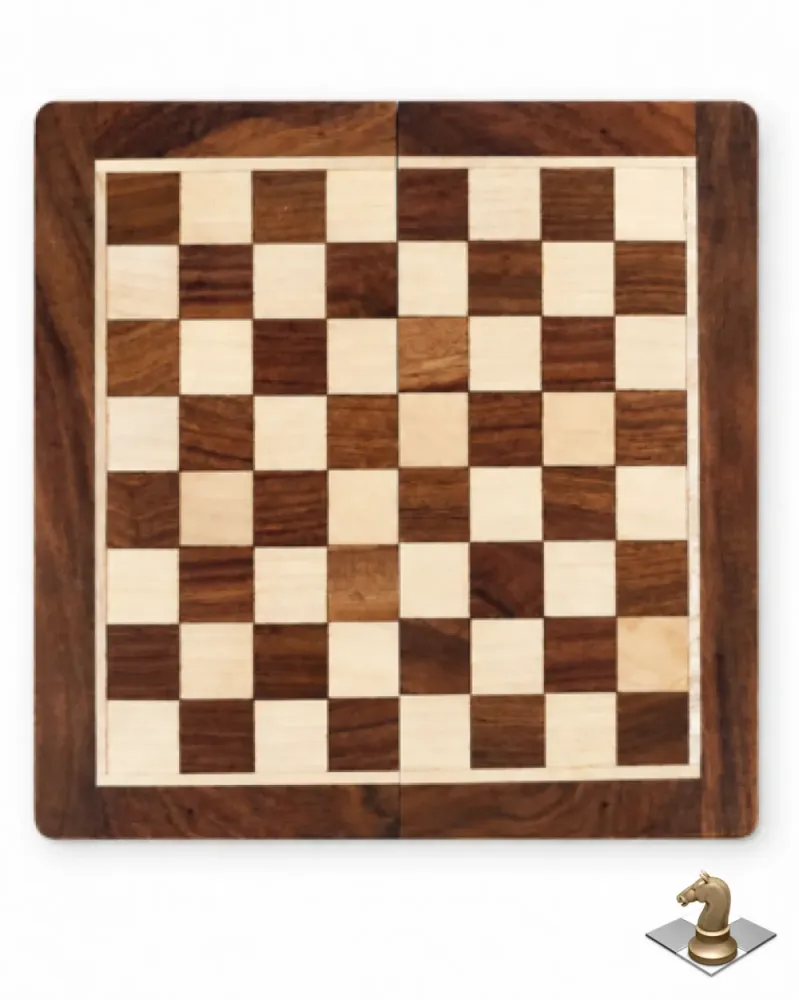 Handcrafted Acacia Wooden Chess Board  7Inch – Classic Checkered Board for Chess Enthusiasts