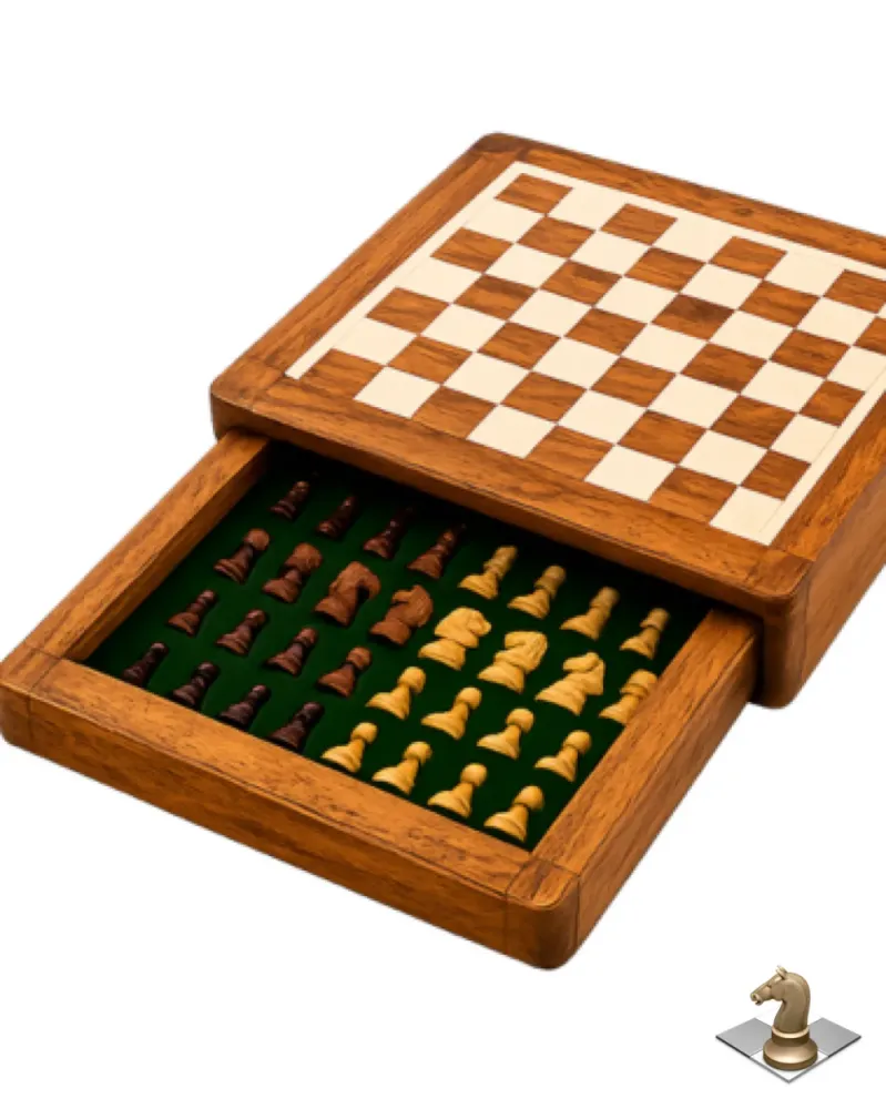 Premium Acacia Chess Set 5 Inch – Handmade Wooden Chess Board with Pieces