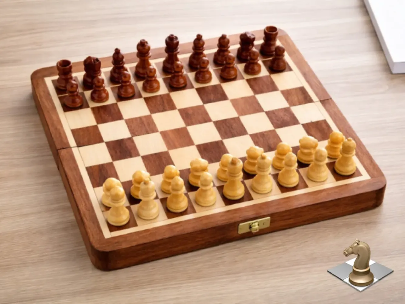 Premium 7 Inch Maple Wood Chess Set with Storage – Classic Handmade Chess Board